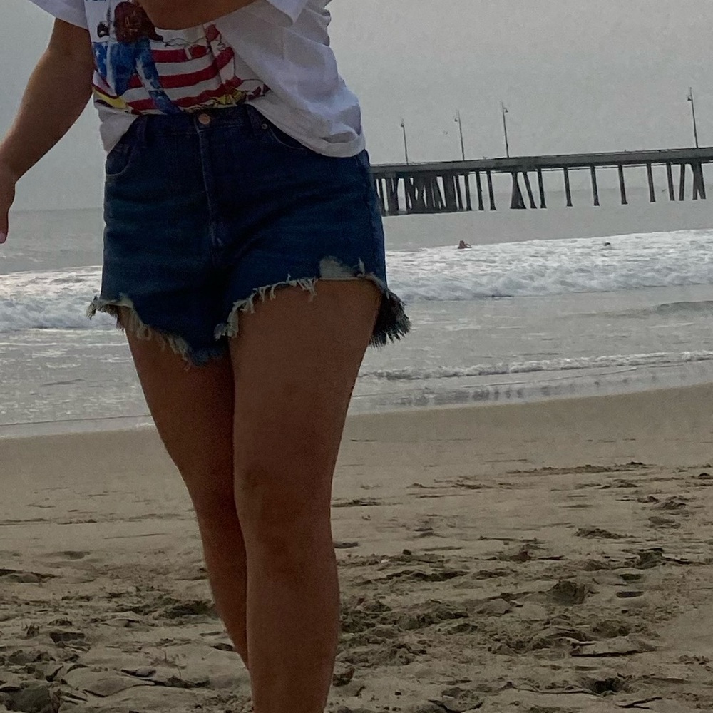 High Rise Jean Shorts - Picture 3 of 3
